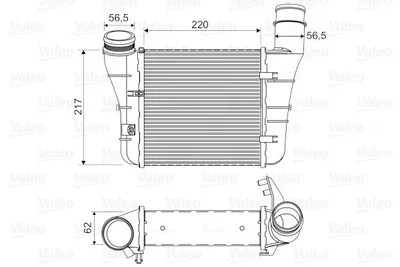 Produktbild von VALEO 818669 Ladeluftkühler LLK für AUDI A4 Avant (8ED, B7) Turbo Intercooler