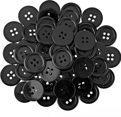 Produktbild von Schwarze Harsknöpfe 20mm 100Stück