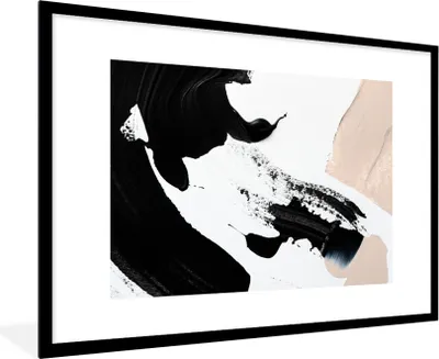 Produktbild von MuchoWow® Gerahmtes Poster Farbe - Design - Abstrakt 90x60 cm - Poster mit Schwarzem Bilderrahmen Wandposter Rahmen Foto Bilder - Wanddekoration - Fotos