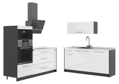 Obrázek produktu pro Kuchyně Vicco Fame-Line Bílá vysoký lesk/Antracit 340 cm, PD Mramor, Model 63683