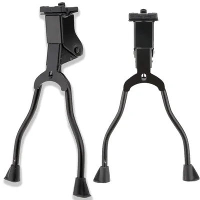 Obrázok produktu pre Stojan na bicykel dvojitý podpera bicykla centrálna stopka stabilná čierna 24 až 27,5 palca