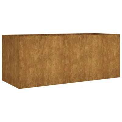 A rectangular planter box shown from a slightly elevated side angle against a white background.