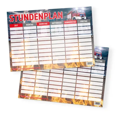 Produktbild von itenga Stundenplan Feuerwehr DIN A4  einseitig abwischbar