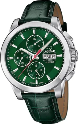 Produktbild von Jaguar Leder Herren Uhr Chronograph Elegant Luxus grün Le Chronographe D2UJ975/5