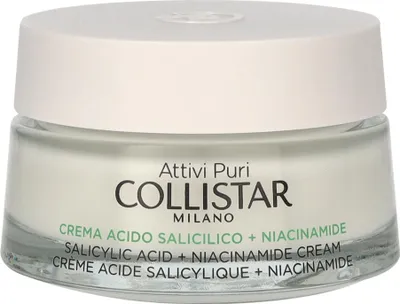 Produktbild von Collistar Salicylic Acid + Niacinamide Cream, Tages- & Nachtcreme, Frauen, Jeder Hauttyp, Gesicht, Anti-Reizung, Anti-Rötung, Wirkt beruhigend, Mattierend, Porenstraffend, Schutz, Klärend,..., 50 ml
