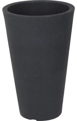 Produktbild von Großer Blumentopf CAPRI, rund, Ø 35 x 55 cm, dunkelgrau