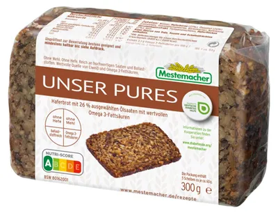 Zdjęcie produktu dla Mestemacher Nasz Czysty Chleb Owsiany z wybranymi nasionami oleistymi 300g