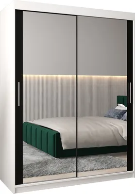 Produktbild von Kleiderschrank, Schiebetürenschrank Schlafzimmer, Schrank mit Spiegel TOKYO 3 150 cm