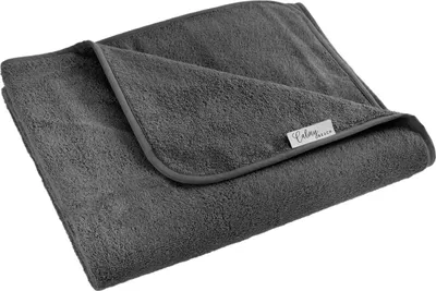 Produktbild von CalmyBEACH Frottee Strandtuch XXL 120x200cm - Badetuch groß 100% Baumwolle Badehandtuch Frottier Decke (Anthrazit)