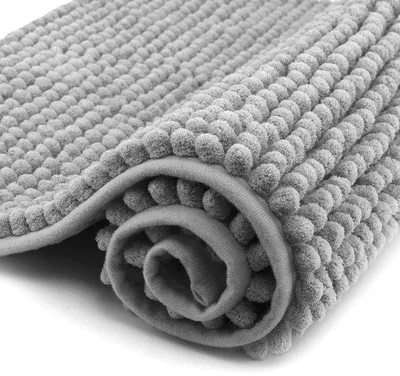 Productafbeelding van Ibenzoa® Chenille-badmat – zachte microvezel badmat, zeer absorberend & antislip onderkant, verkrijgbaar in 3 maten, 5 kleuren