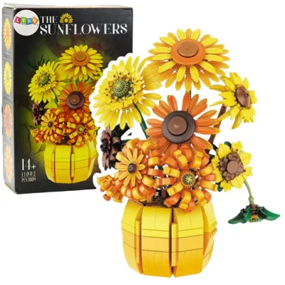 Produktbild von Lean Construction Blocks Blumen Sonnenblumen In Vase 1009 El.