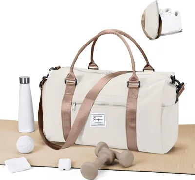 Produktbild von WEPLAN Sport Duffel Bag Damen Herren Sporttasche mit Schuhfach & Nassfach Reisetasche Handgepäck Tasche Sporttaschen Fitness Gym Weekender Travel