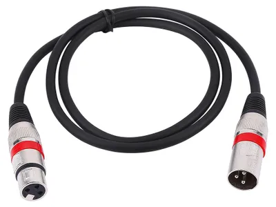 Produktbild von 3-poliges XLR-Kabel (Stecker auf Buchse), geschirmtes Audiokabel für Mikrofon und Mischpult, 1 m