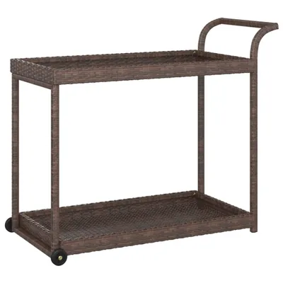 Immagine prodotto di Carrello da Bar Marrone 100x45x83 cm in Polyrattan