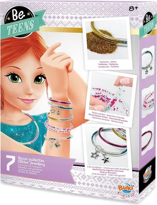 Produktbild von Buki Armbandenset mit Pailletten - kreatives Bastelspielzeug fr Kinder