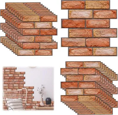 Immagine prodotto di Pannello da parete impermeabile composto da 40 pezzi - 30 x 30 cm - Adesivi murali 3D - Pannello decorativo per porte di cucina e camera da letto