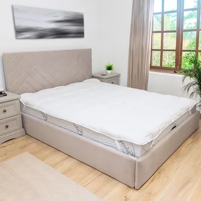Immagine prodotto di Elzusha - Protezione per materasso trapuntata, 160x200 cm - Topper traspirante con elastici angolari