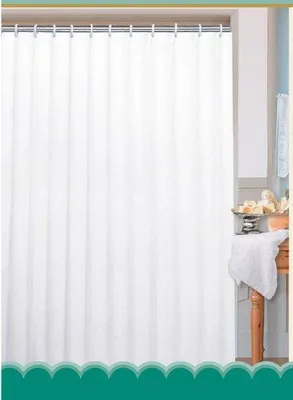 Obrázek produktu pro Sprchový závěs Aqualine 180 x 200 cm, polyester, bílý