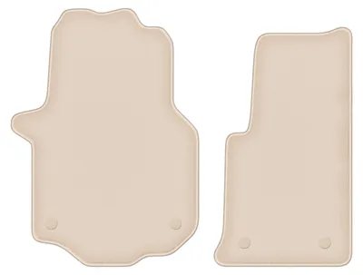 Produktbild von DURBAN Beige Velours-Fußmatten vorne für Mercedes Crafter II Transporter (2016-)