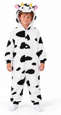 Obrázek produktu pro Dětské overal pyžamo Kigurumi kostým Kráva, velikost 128