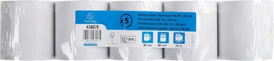 Image de Exacompta 50x Bobine tickets de caisse 80x72mm 76m 1 pli thermique Blanc 43807E