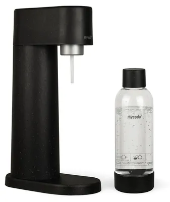 Produktbild von Mysoda Woody, Design-Wassersprudler (Black) mit 1L Flasche