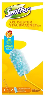Produktbild von Staubmagnet XXL Starterset (Teleskop-Griff + 2 Tücher), Staubwischer