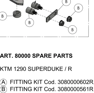 Immagine prodotto di Kit di ricambi per marmitta di scarico LeoVince, compatibile con KTM 1290 Superduke R