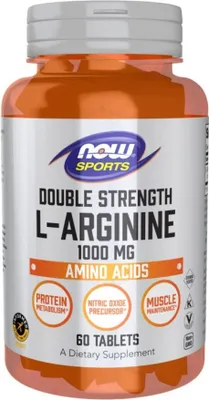 Produktbild von NOW Foods L-arginine 1000 mg doppelte Stärke (180 Tabletten) 733739000262