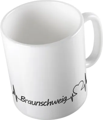 Produktbild von Huuraa Kaffeetasse Braunschweig Geschenk Tasse Weiß 330ml Braunschweig Präsent