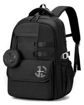 Produktbild von Wasserdichter Schulrucksack Teenager Jungen Mädchen Schwarz 35x23x49 cm