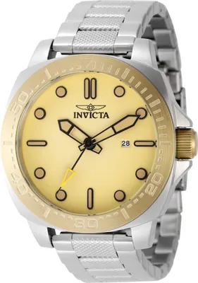 Produktbild von Invicta Speedway 49102 Herrenarmbanduhr - Quartz Uhrwerk - Edelstahl mit Gelbem Zifferblatt - 46 mm