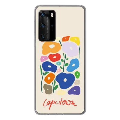 Produktbild von MuchoWow® Handyhülle Schutzhülle Hülle für Huawei P40 Pro Blume - Abstrakt - Südafrika Silikon Softcase Handy Hülle - Schutz