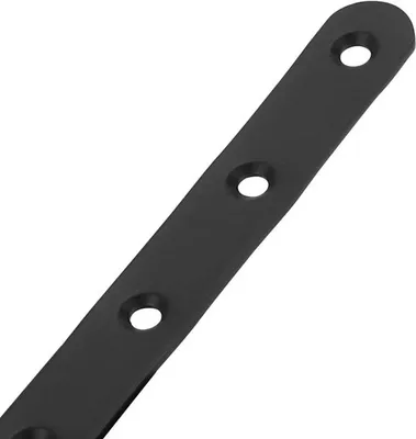 Set von 12 schwarzen Reparaturplatten, 293 x 19mm flache gerade Halter, Edelstahl Verbindungselemente für Holzprojekte und