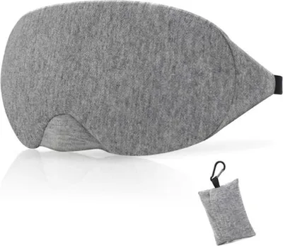 Produktbild von Schlafaugenmaske aus Baumwolle – Lichtblockierende Schlafmaske mit aktualisiertem Design, weiche und bequeme Nachtmaske für Männer und Frauen, Augenblinder für Reisen/Schlafen/Schichtarbeit,