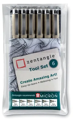 Image de Sakura Zentangle Pigma Micron Fineliners, 6st.