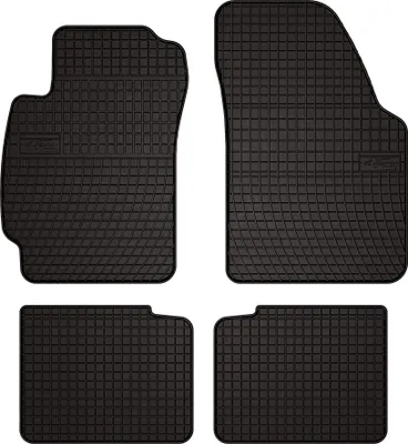 Produktbild von Gummifußmatten passend für Honda HR-V I (Crossover, 5 Türen, Bj. 1999-2006) – schwarz, passgenau, mit Befestigungen set 4 Stk. - Gummi-Automatten
