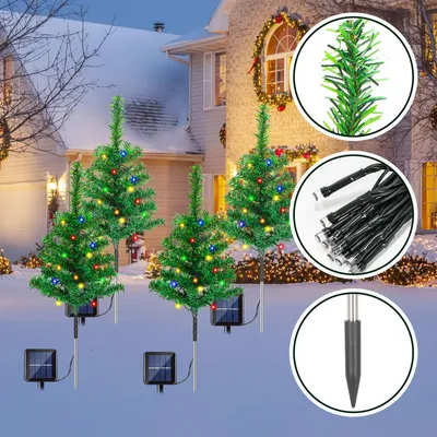 Image de Hengda Lumière de Noël solaire avec 8 modes d'éclairage 4W Lampe solaire étanche IP65 pour jardin, jour de Noël, fête Solaire Extérieur