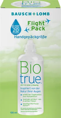 Zdjęcie produktu dla Uniwersalny płyn do soczewek kontaktowych Biotrue Flight Pack, roztwór 100 ml