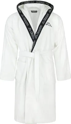 Produktbild von KAPPA Uni Bademantel mit Kapuze 100% Baumwolle Gr. S-4XL, Farbe:Weiss, Bekleidungsgröße:XXL