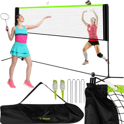 Image de Trizand 25625 Filet de volley-ball, de badminton et de tennis
