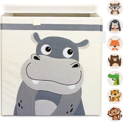 Produktbild von Famanu Aufbewahrungsbox 15 Motive Spielzeugkiste mit Deckel - Dschungel Tiere