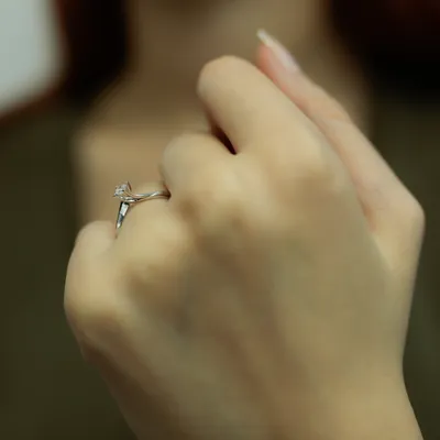 Produktbild von 0,14 Carat Diamant Solitär Ring Antragsring 585 Weißgold