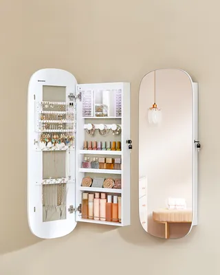 Produktbild von SONGMICS Schmuckschrank, Spiegelschrank, Schmuck-Organizer mit LED-Beleuchtung