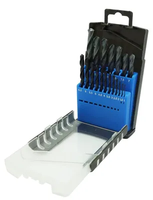 Productafbeelding van HSS Boorset, 19 stuks, titaniumcoating, 1,0-10,0 mm, met opbergdoos