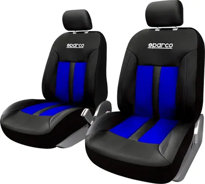 Zdjęcie produktu dla SPARCO Pokrowce na fotele Pokrowce na fotele samochodowe Uniwersalne niebieskie fotele przednie 2 szt