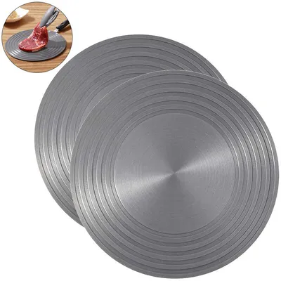 Produktbild von 2PCS Wärmeleitplatte für Gasherd-20 & 24 cm, Hitzeverteilerplatte aus Aluminium, Flammenreduzierer & Simmerring, Wärmeverteilerplatte Herdplatte