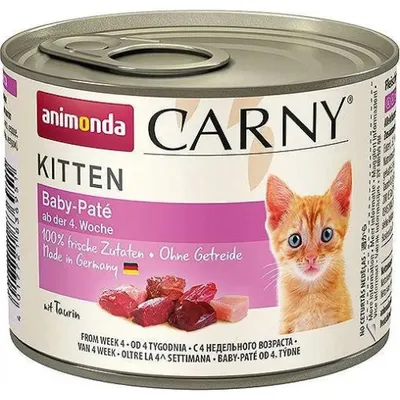 Zdjęcie produktu dla animonda Carny 83962, Kocięta, Każda rasa, Wołowina, Kurczak, 200 g, Nie zawiera ziarna, Bez soi