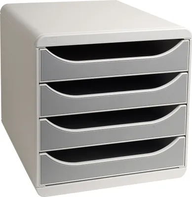 Produktbild von Exacompta Schubladenbox Big Box Plus 4 offene Schubladen Lichtgrau 310041D