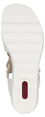 Produktbild von Rieker Damen Sandalette Hochfront mit Strass und Cut-Outs 67465, Größe:39 EU, Farbe:Beige
